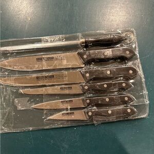 New Koch Messer Stainless Steel Kitchen Cutlery - 5 Knives, 1 sharpener